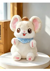 Adorable peluche de ratón castaña suave muñeco de peluche juguete regalo para niños