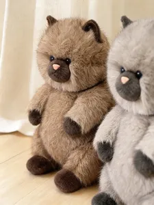 Flauschige Plüsch Katzenpuppe, süßes Stofftier für Kinder, weicher Kuschelbegleiter als Geschenk.
