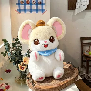 Lindo peluche de ratón castaña suave almohada muñeca relajante para niños regalo de niña vista principal