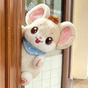 Lindo peluche de ratón castaña dulce, cojín de animal de peluche suave para niños y regalo de niñas.