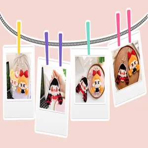 Cute cartoon plush girl doll keychain detail view cute pendant bag charm accessory item