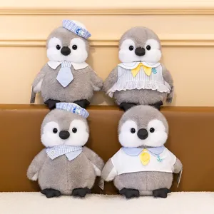 Leuke pluche pinguin opgevulde poppen set, zachte maritieme zeeman outfits speelgoed