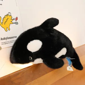 Simpatico peluche di orchetta, morbido cuscino animale di peluche orca, regalo ideale bambini.