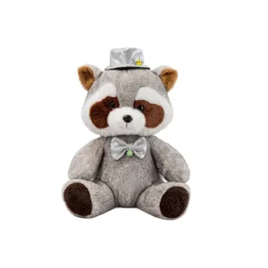 Cute gentleman raccoon plush toy doll stuffed animal children birthday gift main image