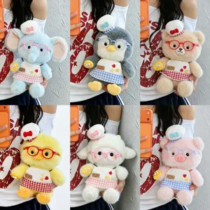Jolis animaux en peluche ensemble éléphant pingouin ours canard mouton cochon poupées