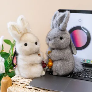 Pluche simulatie konijn tas hanger zachte schattige sleutelhanger cadeau voor meisjes