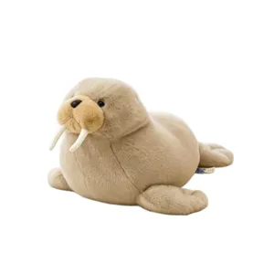 Cute stuffed walrus plush toy soft sea animal pillow doll for kids birthday gift