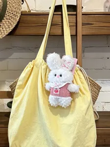 Cute bunny plush toy pendant soft rabbit doll healing bag charm cute keychain gift