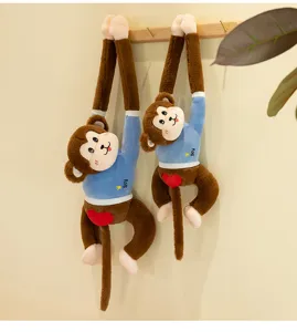 Long arm monkey plush toy cute hanging stuffed doll curtain tie home decor cute gift