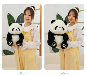 Simulation giant panda plush toy cute stuffed animal doll birthday gift for girls 35-45cm