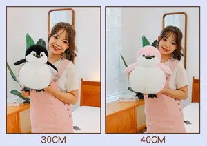 Cute fat penguin plush toy, soft stuffed animal pillow for kids and gift, high quality.