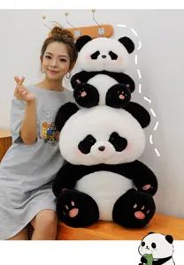 Cute panda plush toy stuffed animal soft doll for kids and girls lovely gift choice.