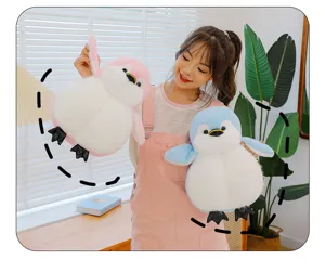 Cute fat penguin plush toy doll soft stuffed animal pillow for kids and home decor