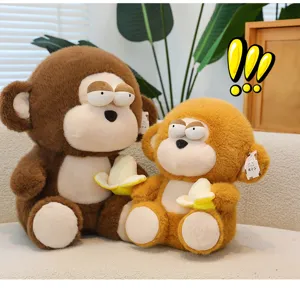 Süßes Bananen Affen Plüschtier, weiche Kuscheltier Puppe, perfektes Geburtstagsgeschenk Kissen.
