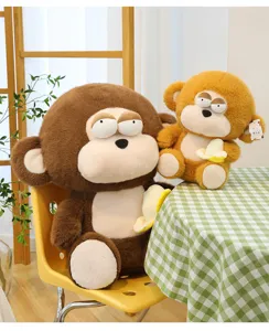 Niedlicher Bananen Affe Pluesch Tier weiche Kissen Puppe fuer Kinder Geburtstagsgeschenk