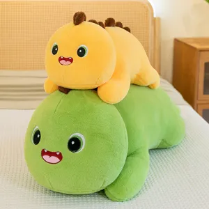 Cute Dinosaur Plush Toy Long Body Pillow Stuffed Animal Doll Soft Sleeping Companion Bed Pillow