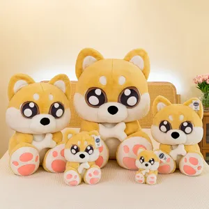 Cute big-eye shiba inu plush toy doll fluffy stuffed animal pillow cute home decor gift