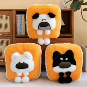 Toast Dog Plush Pillow Cute Stuffed Animal Bread Cushion Soft Cartoon Toy Sofa Decoration Office Nap Pillow