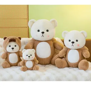 Lindo juego de peluche de oso transformable, almohada de muñeca suave para niños y niñas, decoración.