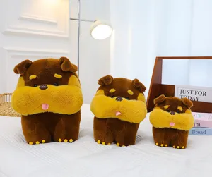 Cute standing simulation cartoon dog plush toy stuffed animal doll children gift pillow