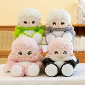 Conjunto de muñecas de peluche bonitas juguetes de oveja suaves y tiernos regalos de cumpleaños.