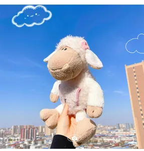 Cute sheep plush toy soft stuffed animal doll fluffy lamb toy for kids and girls gift
