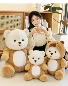 Lindo oso de peluche de transformación, juguete de peluche suave para decoración de niños.