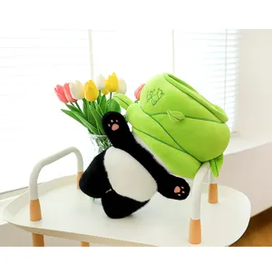 Cute bamboo shoot panda plush toy soft stuffed animal doll children birthday gift home decor