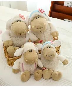 Cute candy sheep plush toy set, soft stuffed lamb doll for kids gift and home decor.