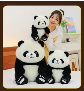 Cute giant panda plush toy stuffed animal soft doll hugging pillow birthday gift for girls