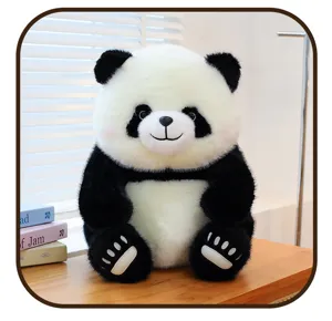 Cute giant panda plush toy, soft stuffed animal doll, cuddly sleeping companion, gift
