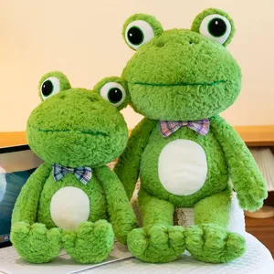 Cute Green Frog Plush Toy Stuffed Animal Doll Soft Kawaii Pillow Birthday Gift For Kids