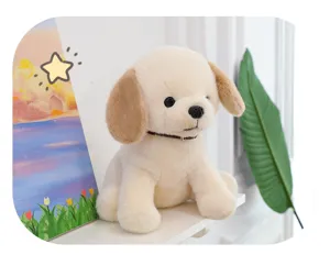 Cute simulation Labrador plush toy puppy doll soft stuffed animal gift for kids and girls.