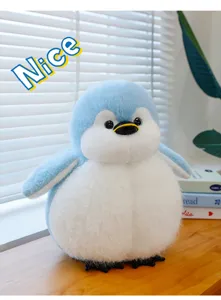 Cute fat penguin plush toy soft stuffed animal doll children gift room decor fluffy pillow