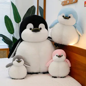Cute fat penguin plush toy doll soft stuffed animal pillow for kids gift room decor