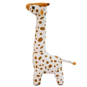 Jolie peluche girafe bebe poupee d'apaisement long coussin calin animal doux en peluche