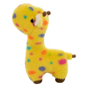 Niedliches gelbes Giraffe Plueschtier bunte Flecken Kuscheltier Baby Schlafkissen Puppe