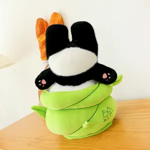 Cute panda plush toy stuffed bamboo shoot doll soft pillow kids birthday gift 25cm