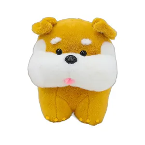 Cute standing plush dog toy cartoon puppy stuffed doll children birthday gift pillow.