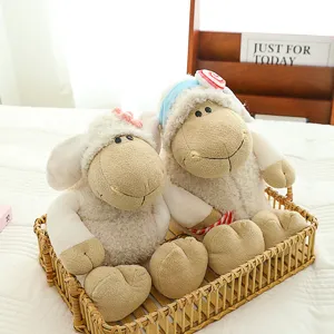 Cute candy sheep plush toy doll fluffy baa baa sheep stuffed animal for kids and girls