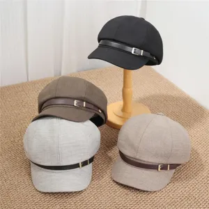 Autumn Korean retro octagonal cap detail, fashionable women painter hat multi-color.