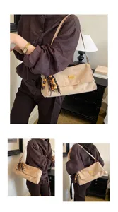 Sac à bandoulière rétro pour femme automne nouveau sac porté épaule élégant fourre-tout