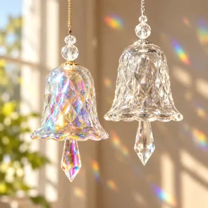 Κρυστάλλινο Sun Catcher Πρίσμα Δημιουργός Ουράνιου Τόξου Κρυστάλλινο Κουδούνισμα Αέρα Κρεμαστό Διακοσμητικό Παραθύρου Στολίδι Σπιτιού Κήπου