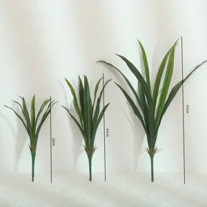 Artificial orchid leaves simulation soft rubber floral arrangement decorative plant foliage