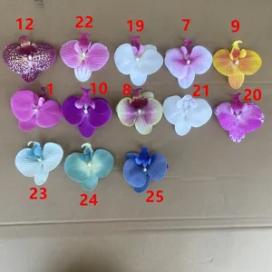 Large Phalaenopsis Artificial Flower Heads PVC Fake Flowers For Wedding Party Home Decor DIY Craft Floral Arrangement