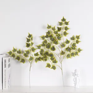 Planta de hiedra artificial colgante hojas de seda verde para decoracion de pared del hogar