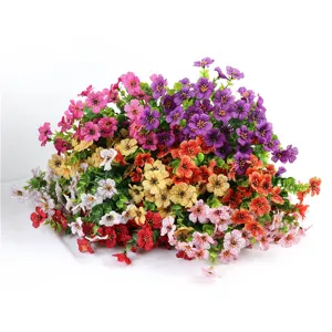 Fiori di Seta Viola Artificiali Foglie di Eucalipto Finti Fiori Retro Nordico Decorazione per la Casa Ornamenti di Piante Verdi