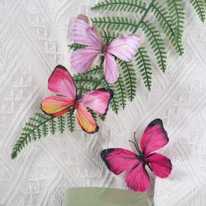 3D simulation papillon fleurs artificielles DIY accessoires pour pinces a cheveux deco