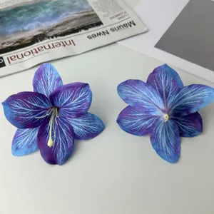 Simulation 3D printed silk lily flower heads for DIY crafts, hairpins, and clothing accessories.