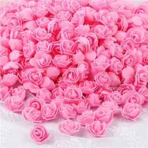 Artificial PE foam rose heads pink flowers bulk for DIY wedding party home decor